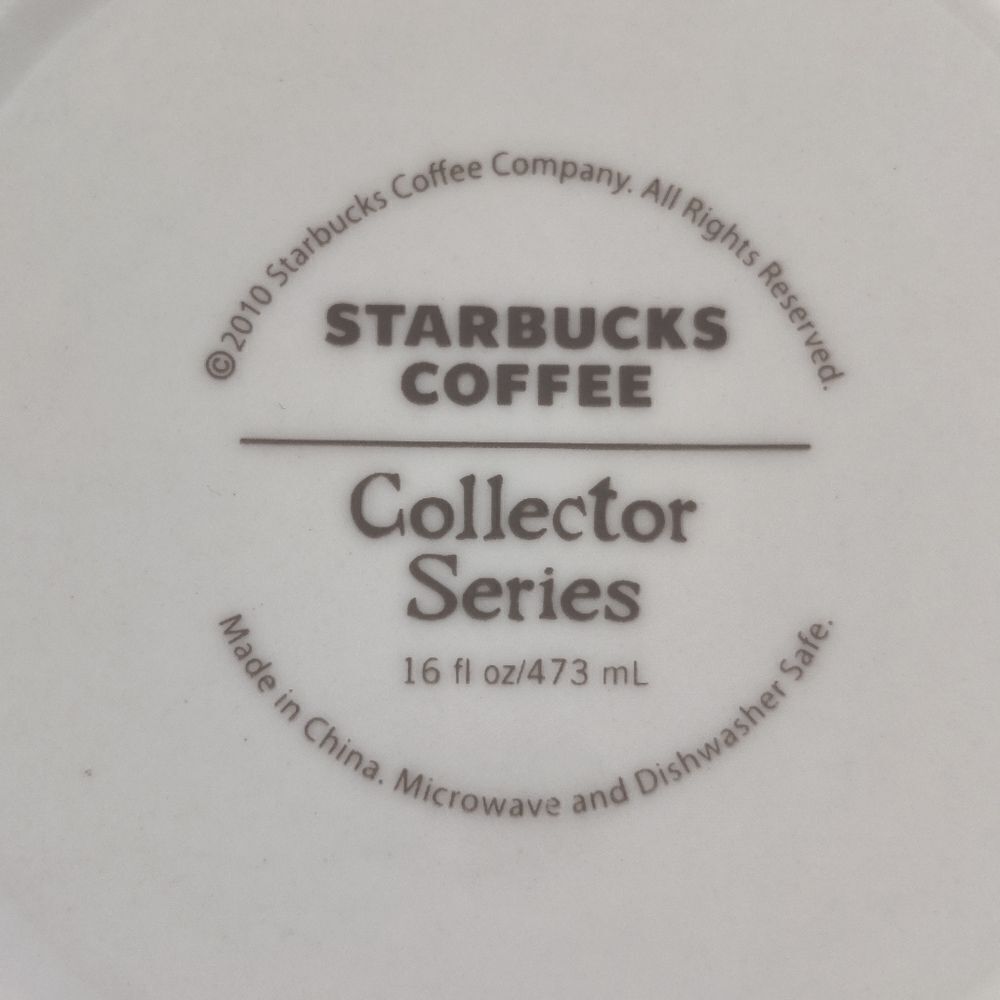 Starbucks Mug Hong Kong Vintage 2010 16 oz Orange Collector Series - Picture 7 of 11